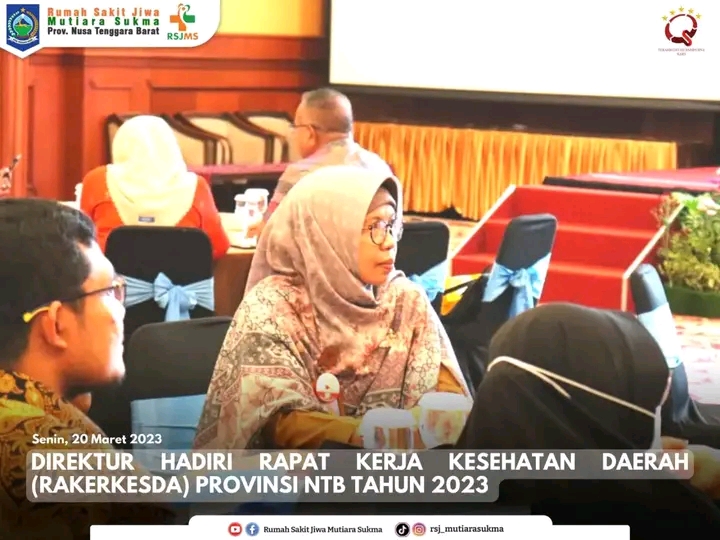 KUATKAN KOORDINASI DAN SINERGITAS DIREKTUR RSJMS HADIRI RAKERKESDA PROVINSI  NTB TAHUN 2023